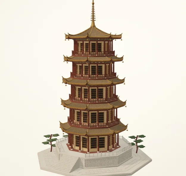 雷峰塔三维模型